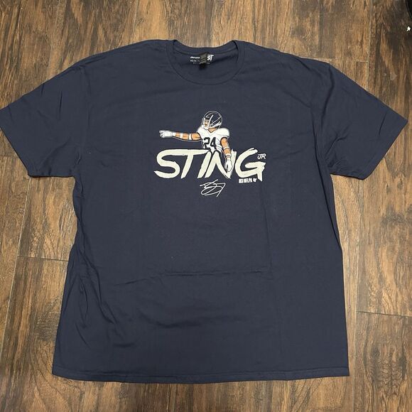 Darryl Stingley Jr. 'The Sting' Breaking Brand 2XL T Shirt NWOT Blue - Picture 1 of 5